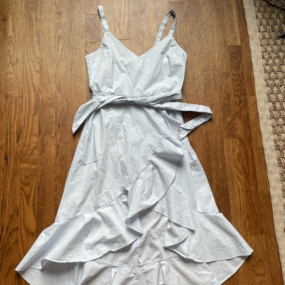 Elegant Baby Blue Ruffle Dress